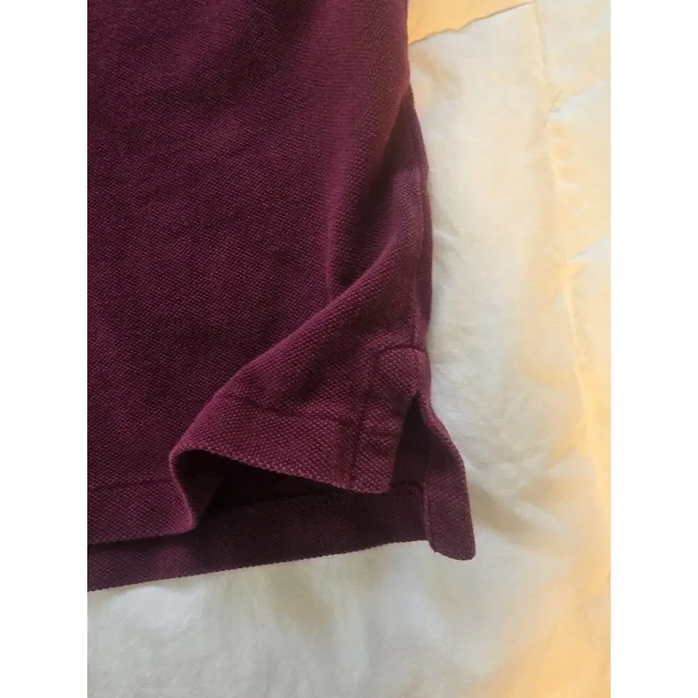 Polo Ralph Lauren Devi Bear Logo Burgundy Polo women's medium size Maroon